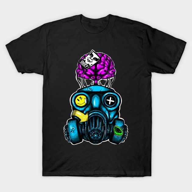 Gas Mask T-Shirt by fakeface